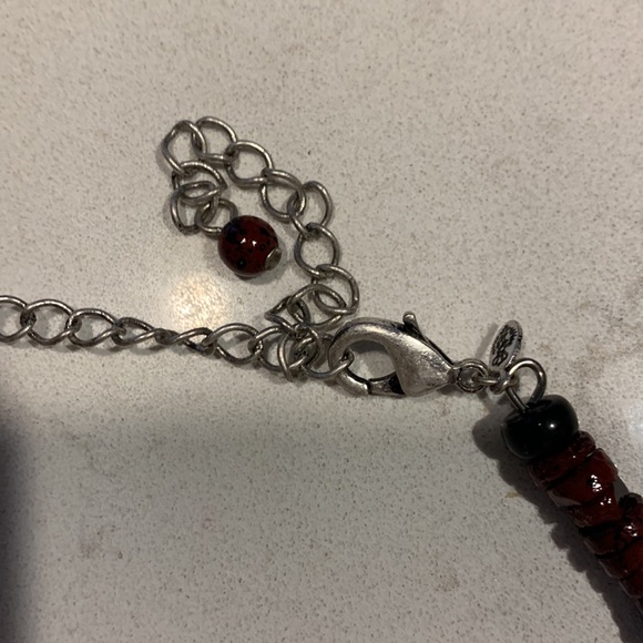 Antique silver plated 7 in cuff bracelet and necklace - Picture 7 of 7